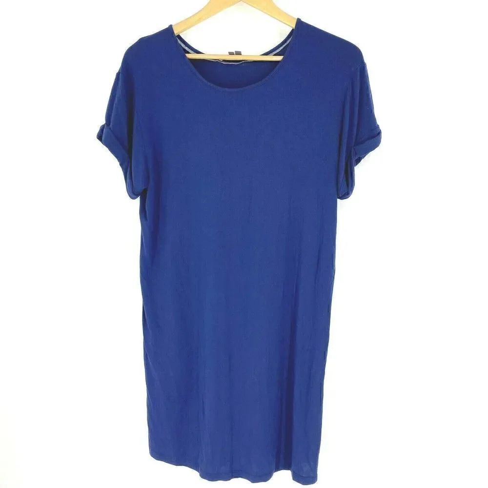 Vince T Shirt Dress Chambray Back